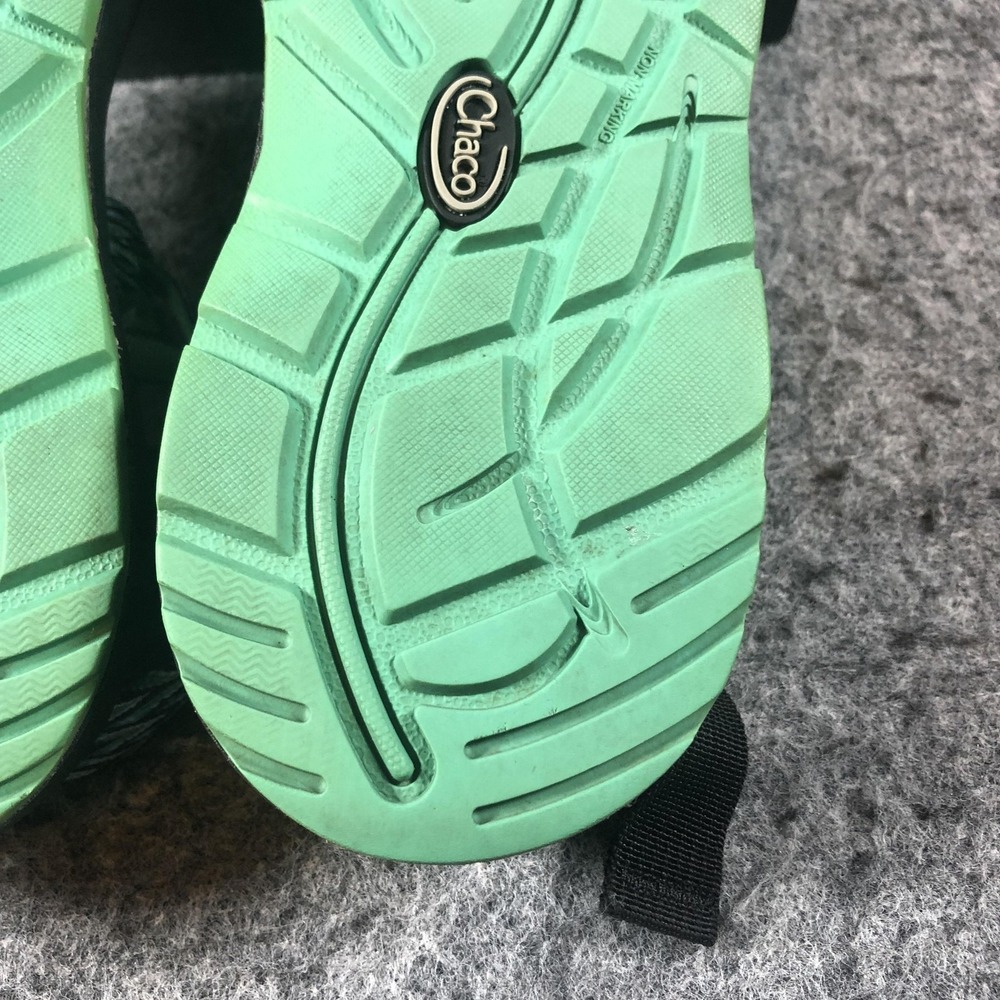 Chaco Z‎ Strap Sandals Womens 7 Black Green Adjustable Hiking Sport Comfort - Picture 14 of 16